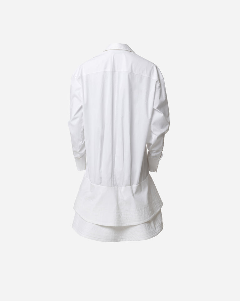 WHITE STRUCTURED SHIRT DRESS