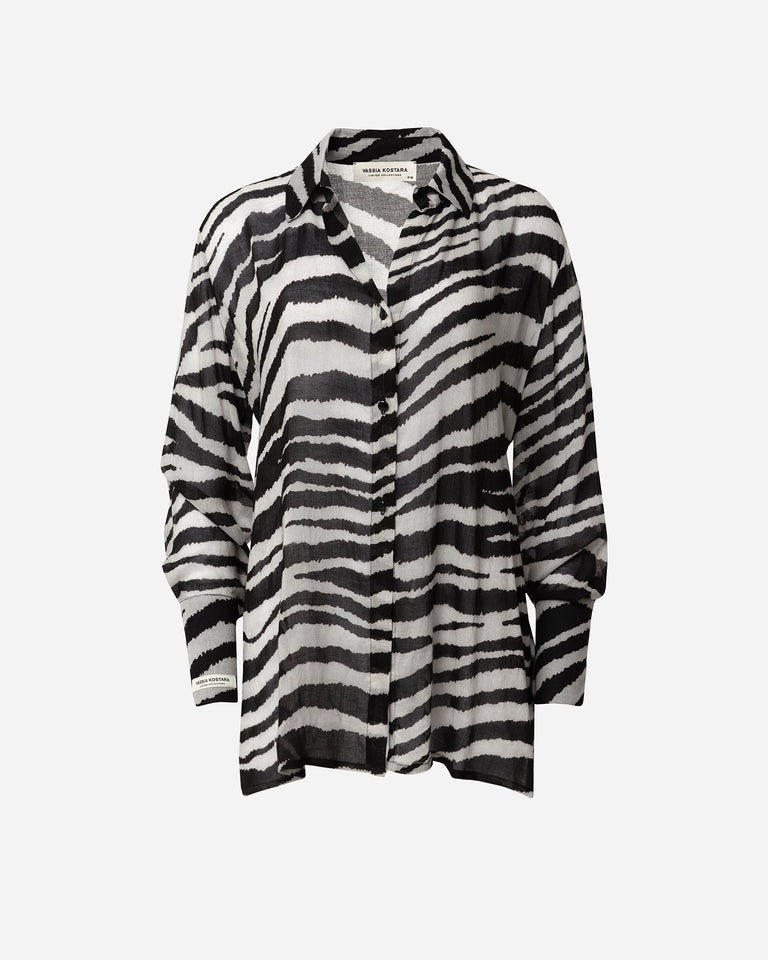 ZEBRA PRINT SLIM-FIT SHIRT-PRE-ORDER ITEM