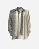 TWO-TONE ZEBRA PRINT OS SHIRT