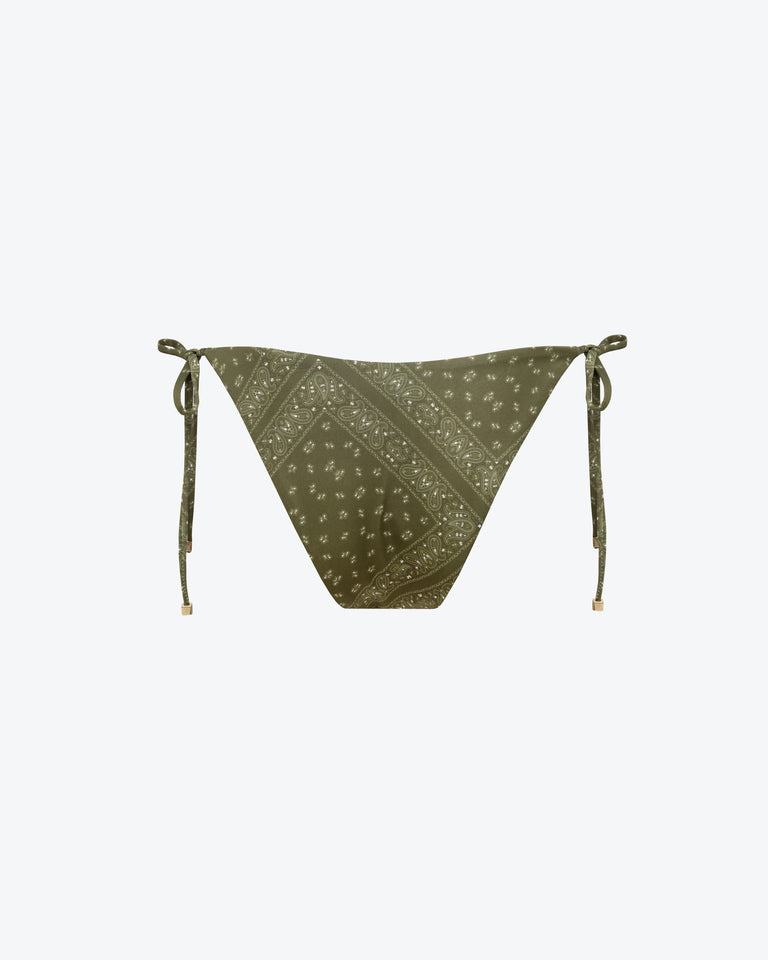 OLIVE THIN STRAP BIKINI BOTTOMS