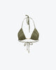 OLIVE TRIANGLE BIKINI TOP