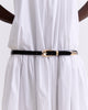 WHITE COTTON MIDI DRESS