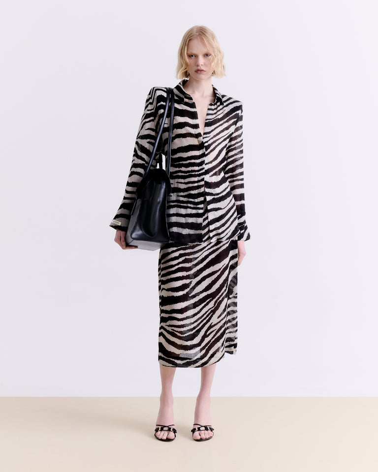 ZEBRA PRINT SLIM-FIT SHIRT-PRE-ORDER ITEM