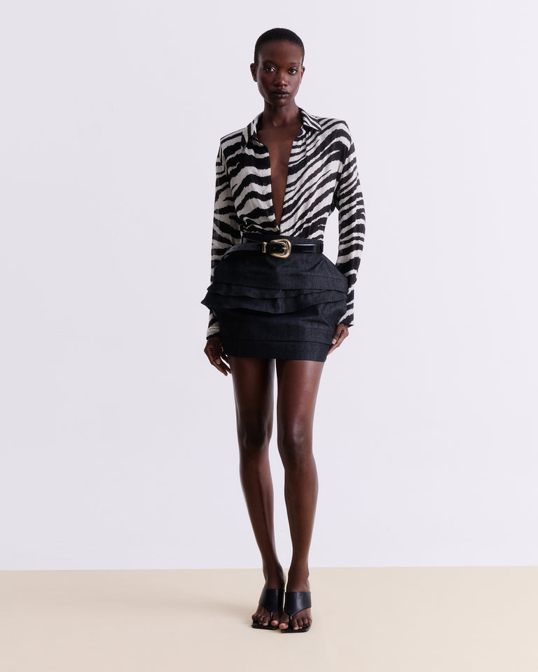 ZEBRA PRINT SLIM-FIT SHIRT-PRE-ORDER ITEM