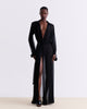 BLACK SILK SHEER MAXI DRESS