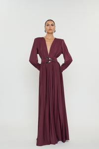 CARLA DRESS | BURGUNDY
