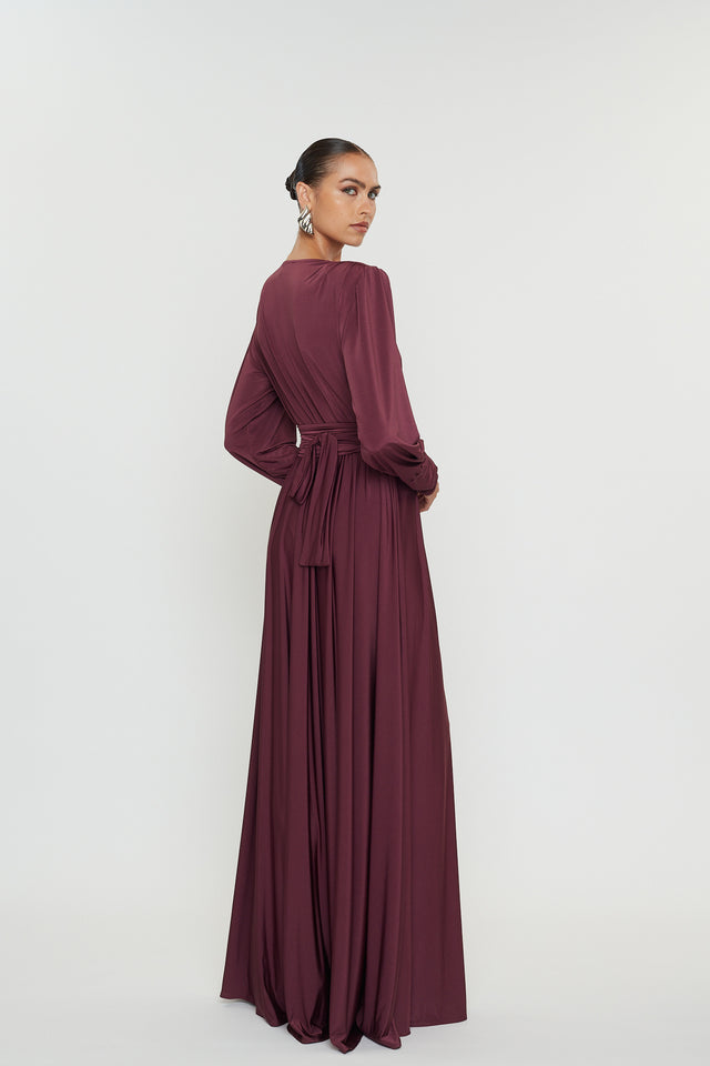 CARLA DRESS | BURGUNDY