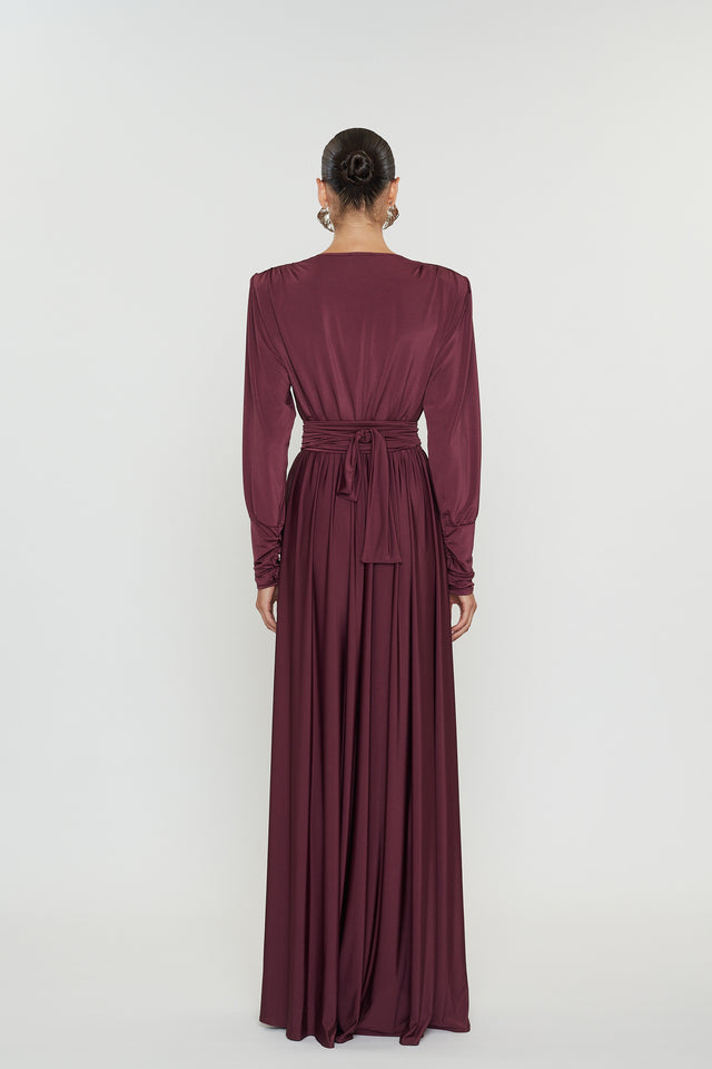 CARLA DRESS | BURGUNDY