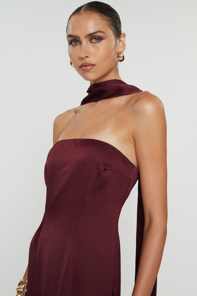 NEPHELI DRESS | BURGUNDY