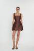 VASILIKI MINI DRESS | BROWN