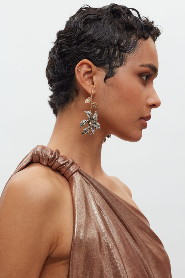 MARGOT DRESS | METALLIC BRONZE