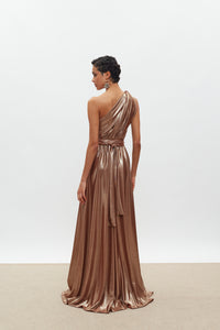 MARGOT DRESS | METALLIC BRONZE