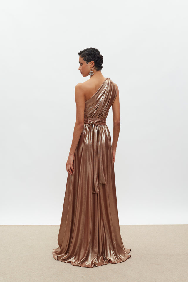 MARGOT DRESS | METALLIC BRONZE