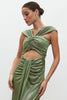 DAPHNE DRESS | METALLIC OLIVE