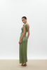 DAPHNE DRESS | METALLIC OLIVE