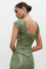 DAPHNE DRESS | METALLIC OLIVE