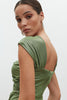 DAPHNE DRESS | METALLIC OLIVE