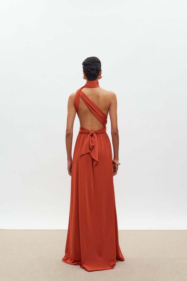 BEATRICE POLYMORPHIC DRESS | TERRACOTTA