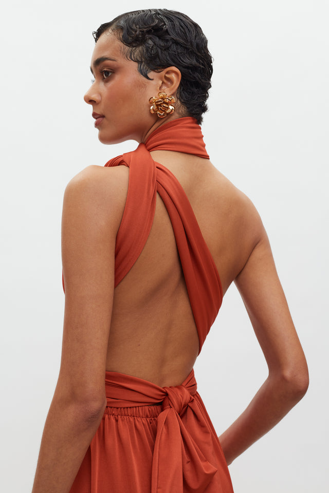 BEATRICE POLYMORPHIC DRESS | TERRACOTTA