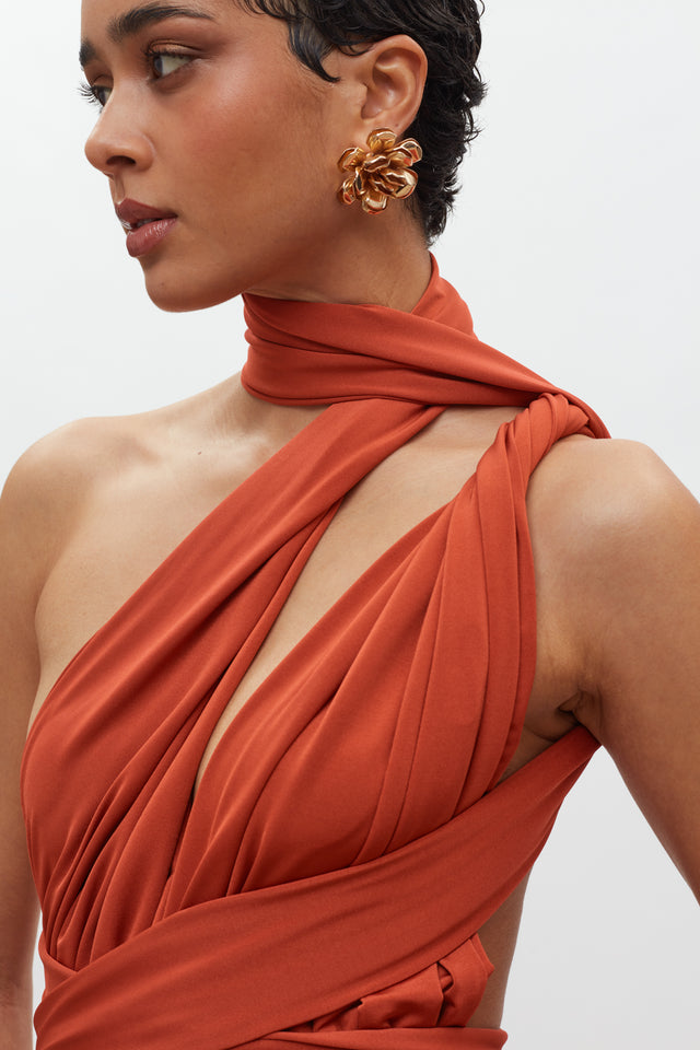 BEATRICE POLYMORPHIC DRESS | TERRACOTTA