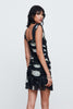 LAYLA MINI DRESS | BLACK/WHITE PEONIES