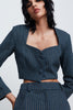 STACIE CROP BLAZER | BLUE DENIM