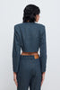 STACIE CROP BLAZER | BLUE DENIM