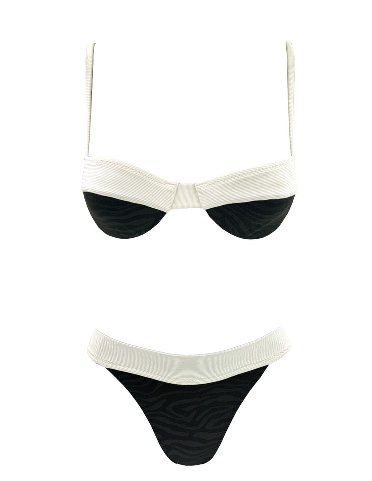 BLACK ZEBRA CUP BIKINI