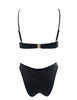 BLACK ZEBRA SNAIL WIRE BIKINI