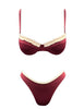 WINE – IVORY RUFFLED BIKINI