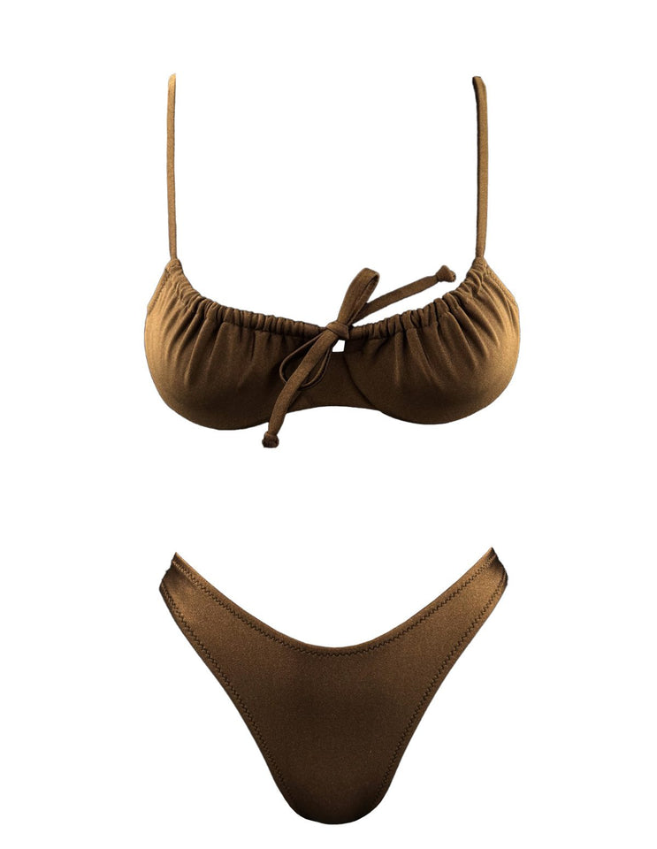 ESPRESSO RUCHED UNDERWIRE BIKINI