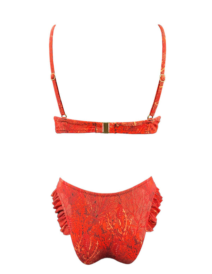 CORAL REEF FRILL BIKINI