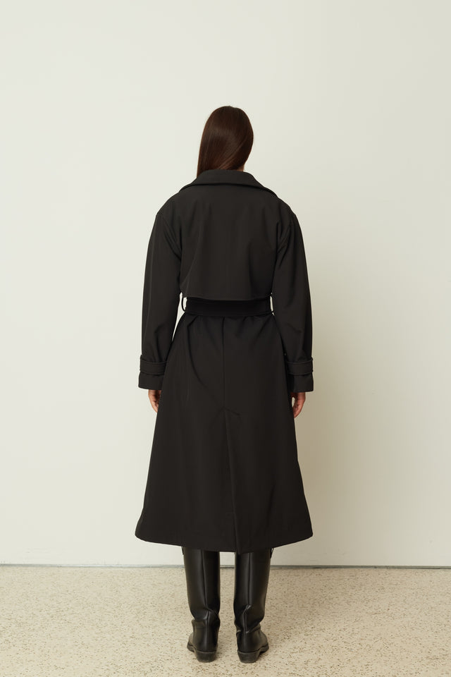 BLACK TRENCH COAT