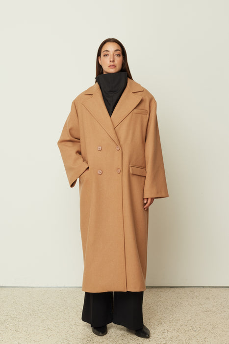 BEIGE WOOL COAT