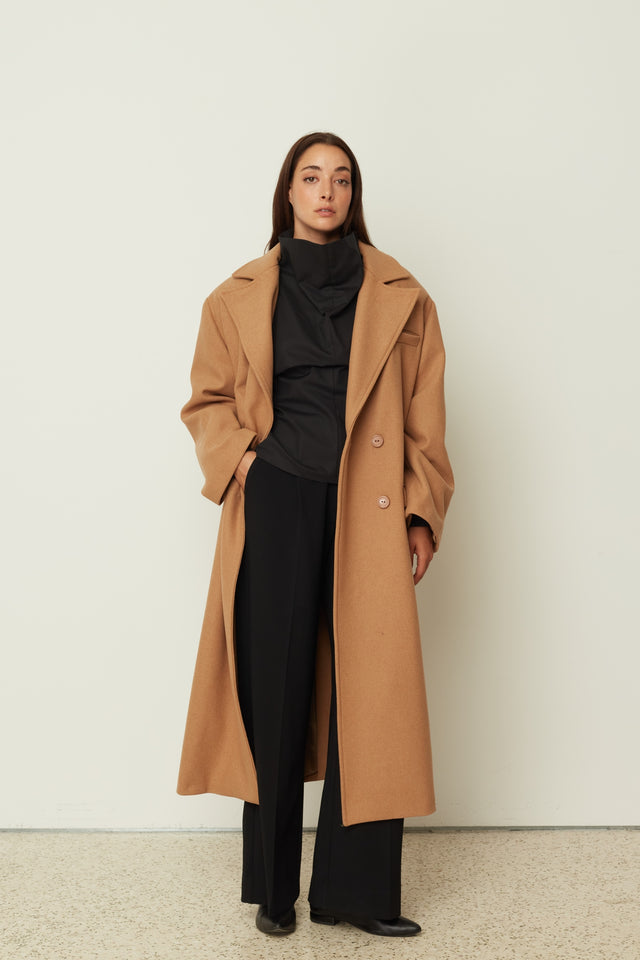 BEIGE WOOL COAT