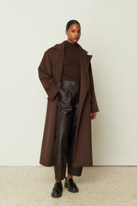 BROWN WOOL COAT