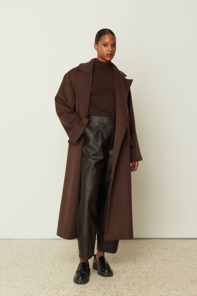 BROWN WOOL COAT
