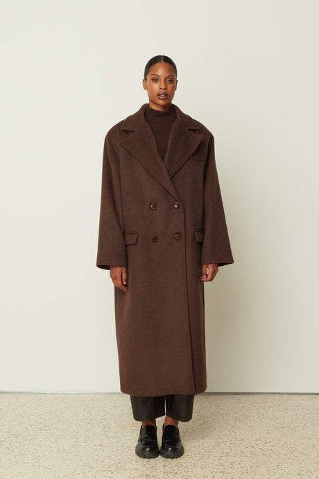 BROWN WOOL COAT