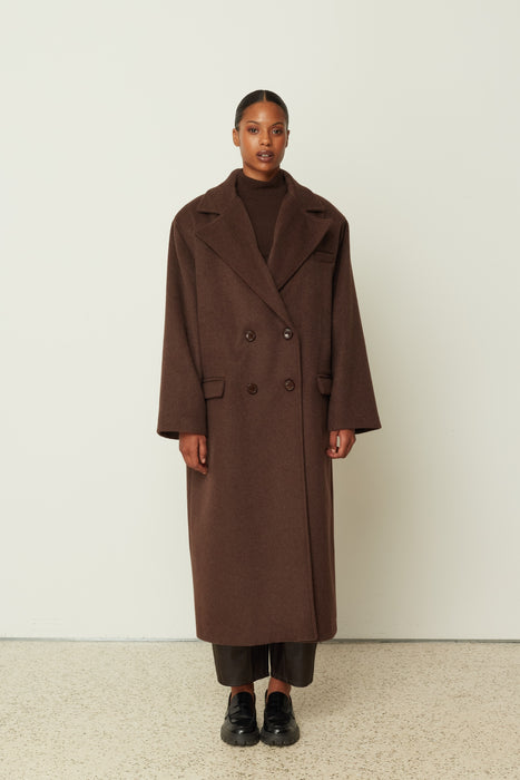BROWN WOOL COAT