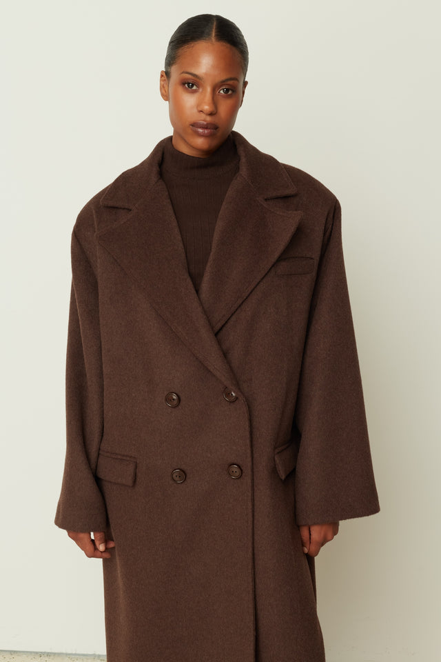 BROWN WOOL COAT