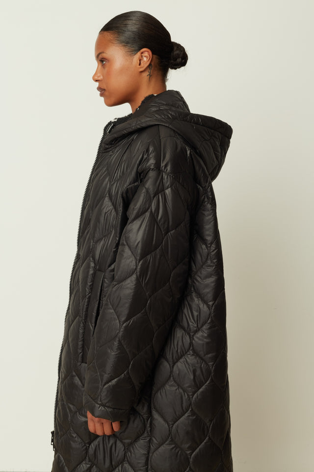 PUFFER COAT BLACK ONE SIZE