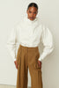 WHITE POPLIN VOLUMINOUS TOP