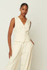 HERRINGBONE VEST CREAM