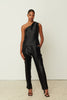 DUCHESS ONE SHOULDER TOP BLACK