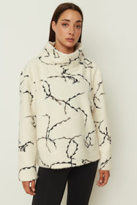 HIGH NECK KNIT TOP WHITE ONE SIZE