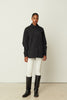 BLACK COTTON BUTTON BACK SHIRT