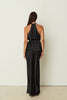 SATIN LONG SKIRT BLACK