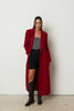 BELTED COAT RED