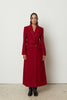 BELTED COAT RED