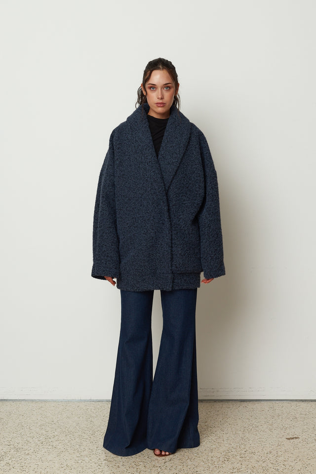 DENIM BELL PANTS DARK BLUE